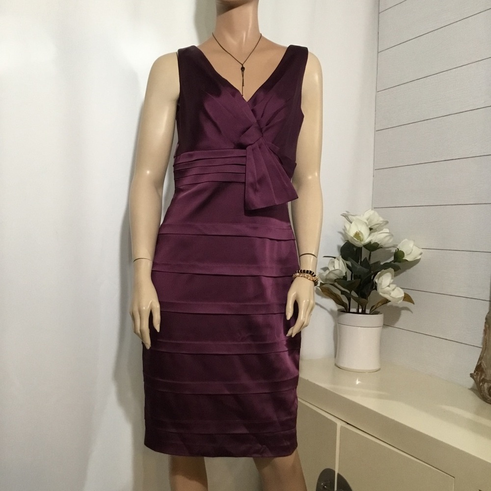 JAX- purple satin dress(A54